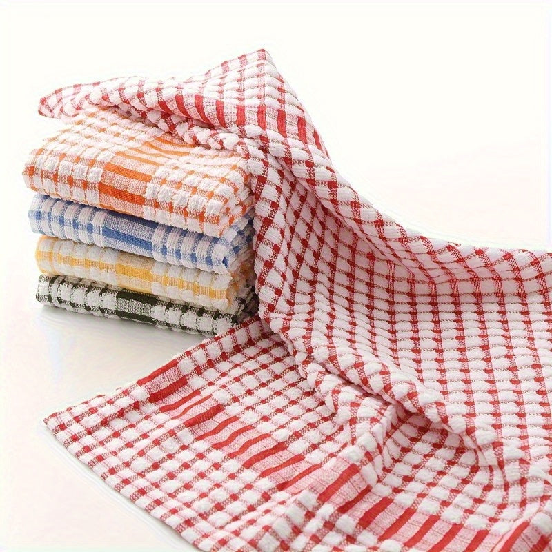 Colourful Plaid Dish Towels - Set of 5
