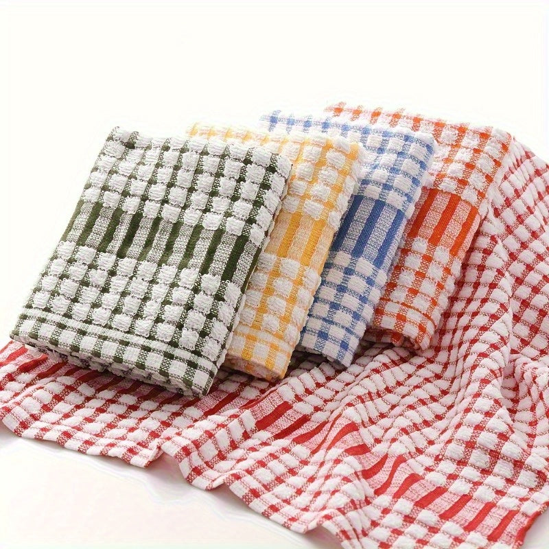 Colourful Plaid Dish Towels - Set of 5