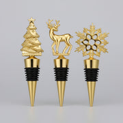 Exquisite Wine Stopper – Snowflake, Reindeer & Christmas Tree Design