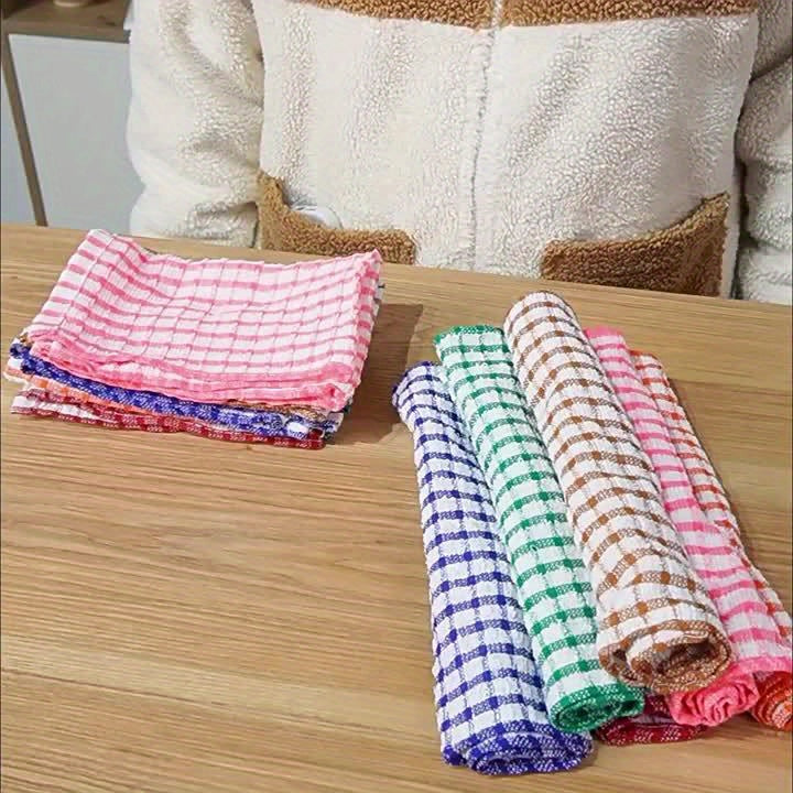 Colourful Plaid Dish Towels - Set of 5