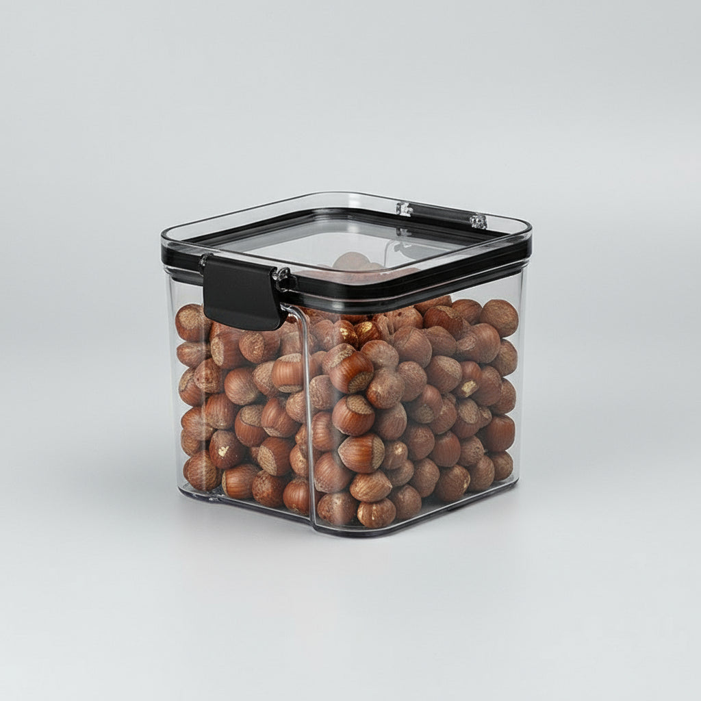 Airtight Food Storage Containers – Transparent Stackable Kitchen Jars