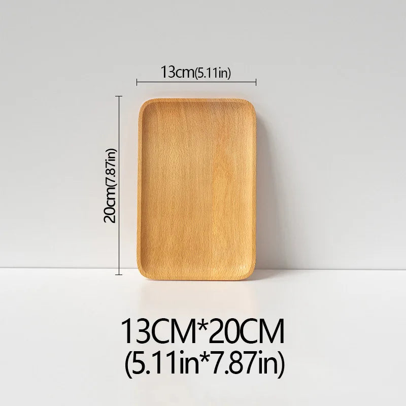 Natural Beech Wood Plate – Oval & Rectangular Wooden Serving Tray