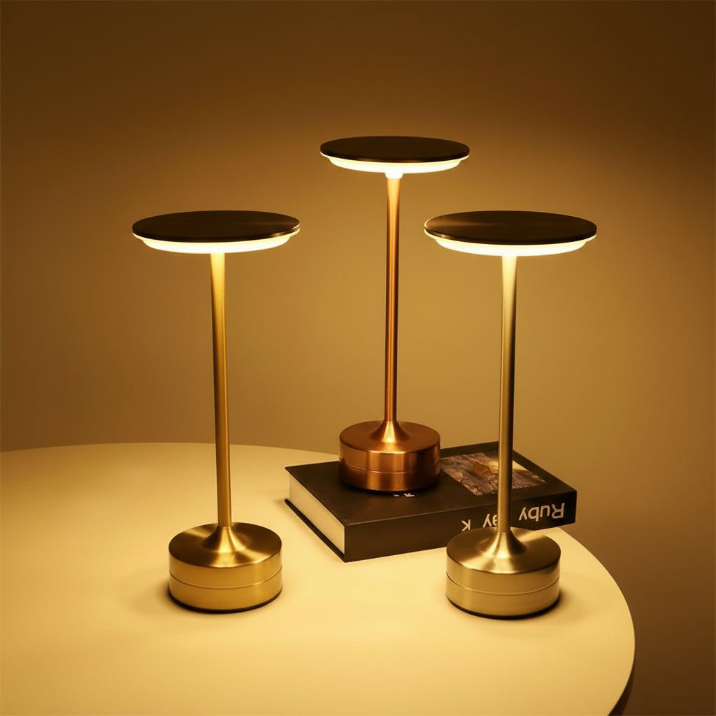 Rechargeable LED Touch Lamp with Wireless Charging – Modern I-Shaped Table Light
