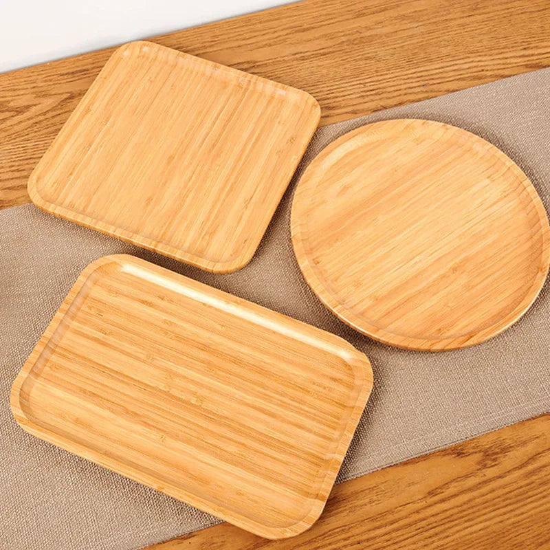 Natural Beech Wood Plate – Oval & Rectangular Wooden Serving Tray