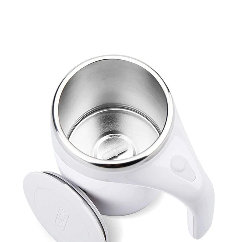 Rechargeable Automatic Stirring Mug – Stainless Steel Magnetic Coffee Cup