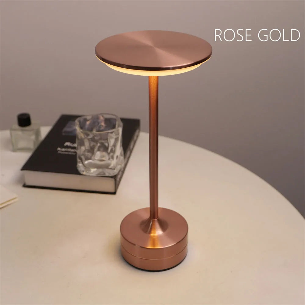 Rechargeable LED Touch Lamp with Wireless Charging – Modern I-Shaped Table Light
