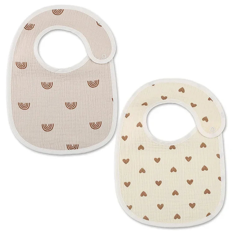 Waterproof Baby Bibs Cotton 2pcs/set
