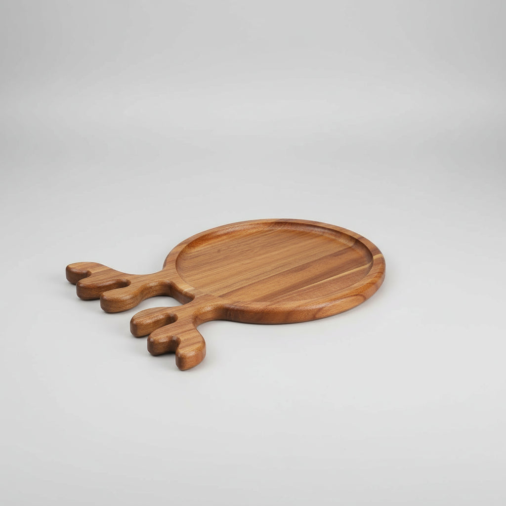 Wooden Appetizer & Dessert Platter – Decorative Charcuterie Serving Board