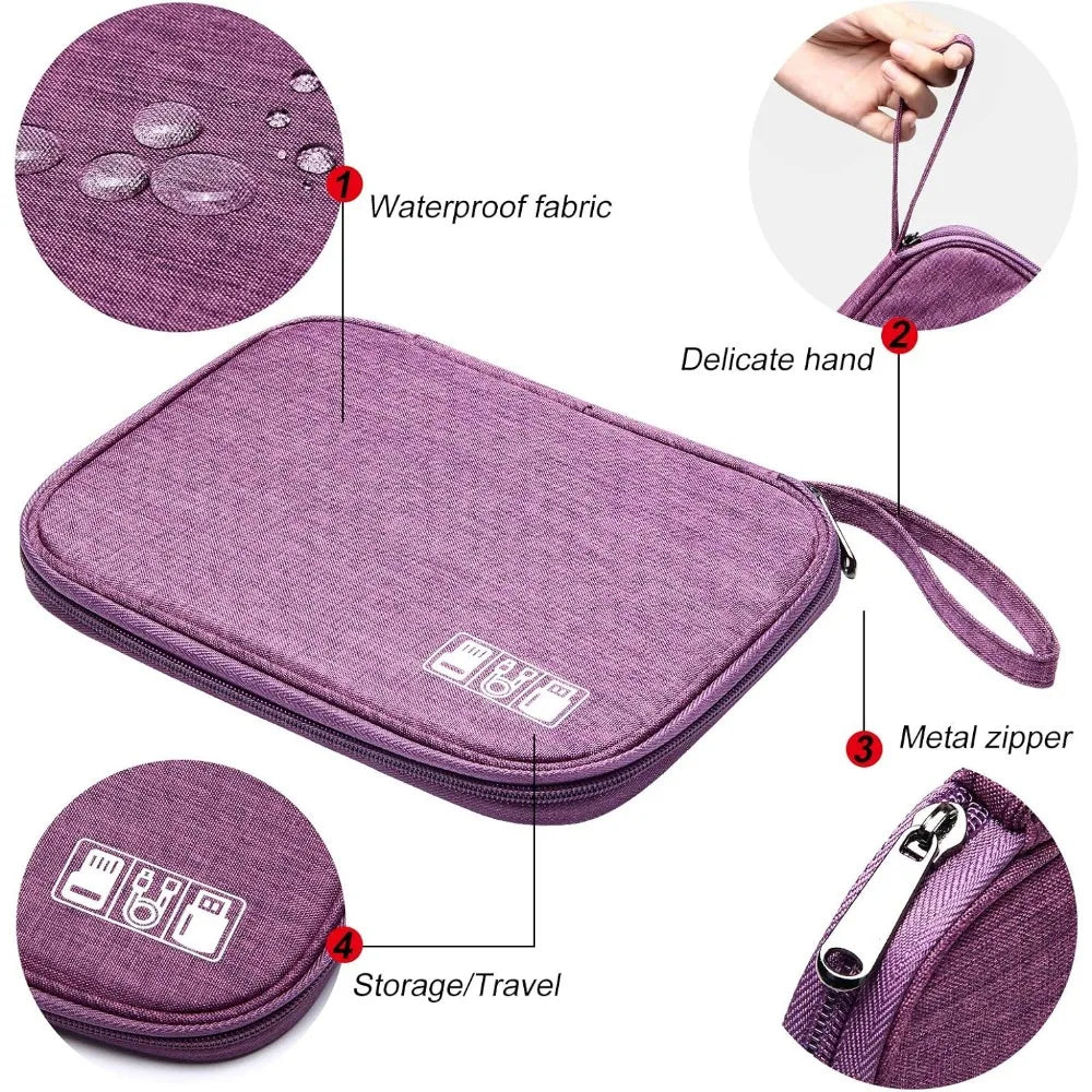 Travel Electronics Organizer Bag – Waterproof Cable & Charger Storage Case