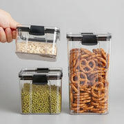 Airtight Food Storage Containers – Transparent Stackable Kitchen Jars