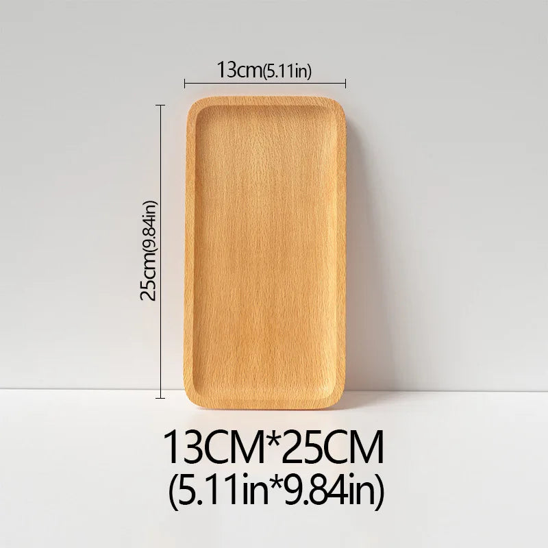 Natural Beech Wood Plate – Oval & Rectangular Wooden Serving Tray