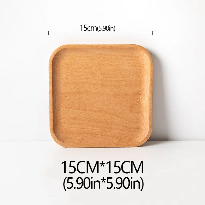 Natural Beech Wood Plate – Oval & Rectangular Wooden Serving Tray