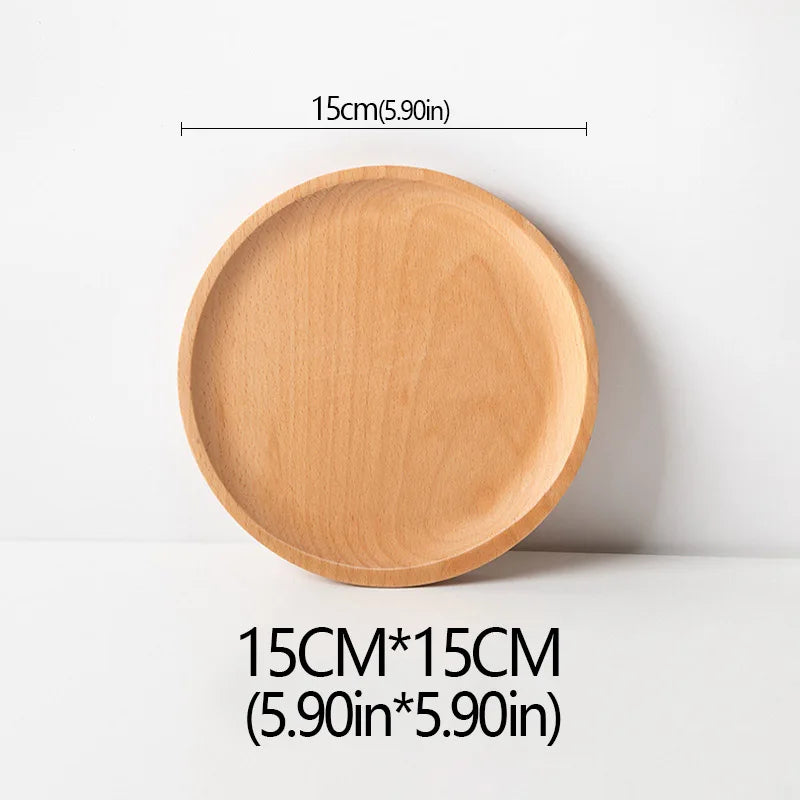 Natural Beech Wood Plate – Oval & Rectangular Wooden Serving Tray