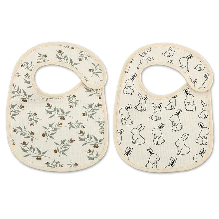 Waterproof Baby Bibs Cotton 2pcs/set