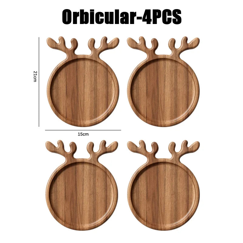 Wooden Appetizer & Dessert Platter – Decorative Charcuterie Serving Board