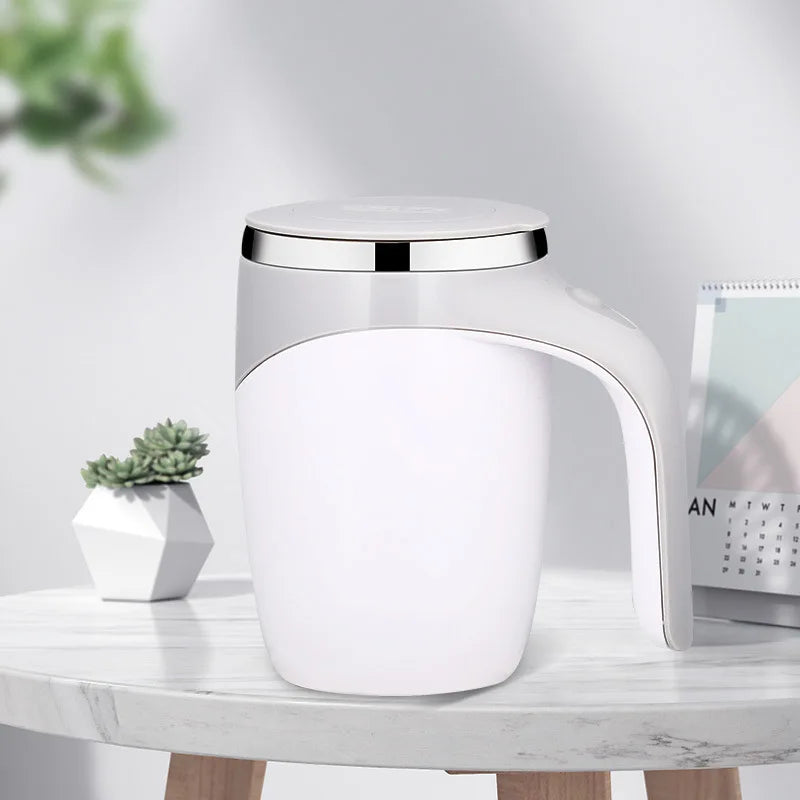 Rechargeable Automatic Stirring Mug – Stainless Steel Magnetic Coffee Cup