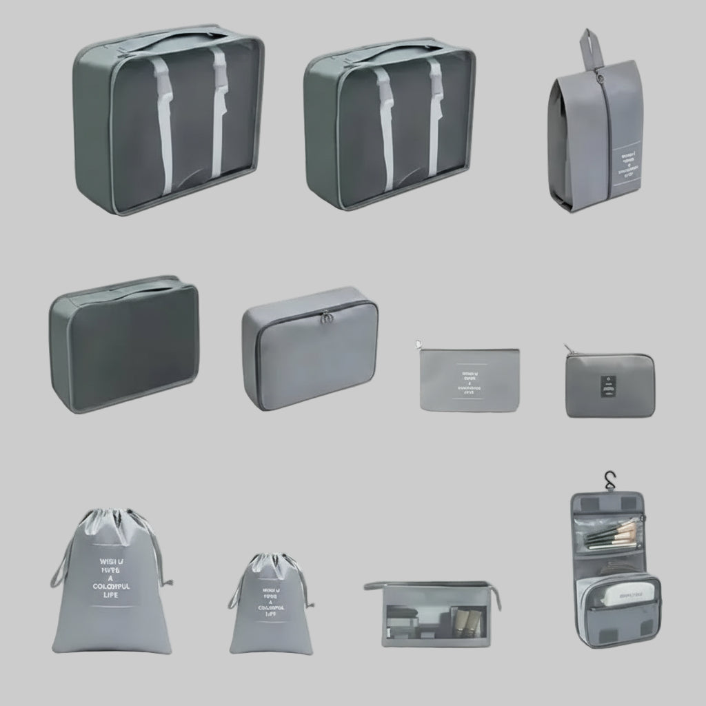 8-Piece Travel Organizer Set – Packing Cubes & Luggage Storage Bags for Clothes & Shoes