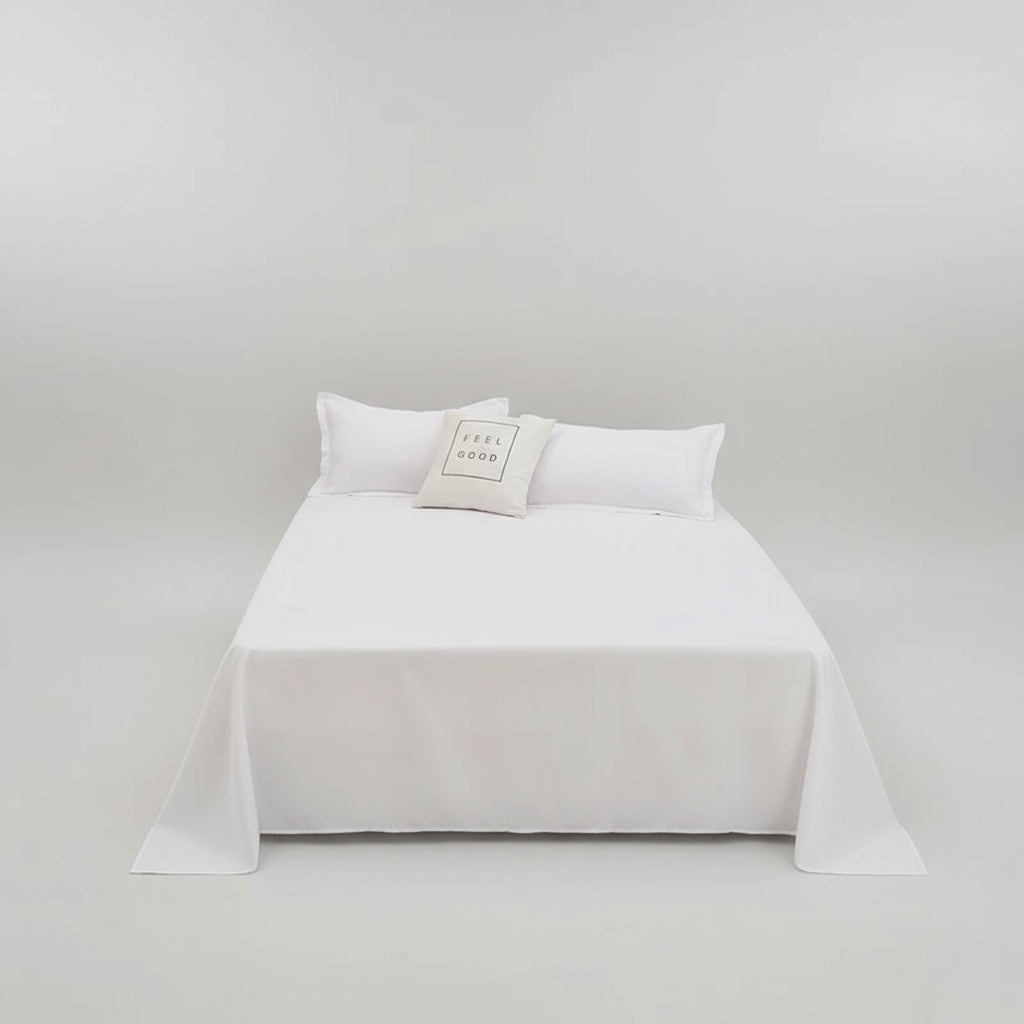 Soft Solid Colour Flat Bed Sheet – Minimalist Plain Bedding for Calm Homes
