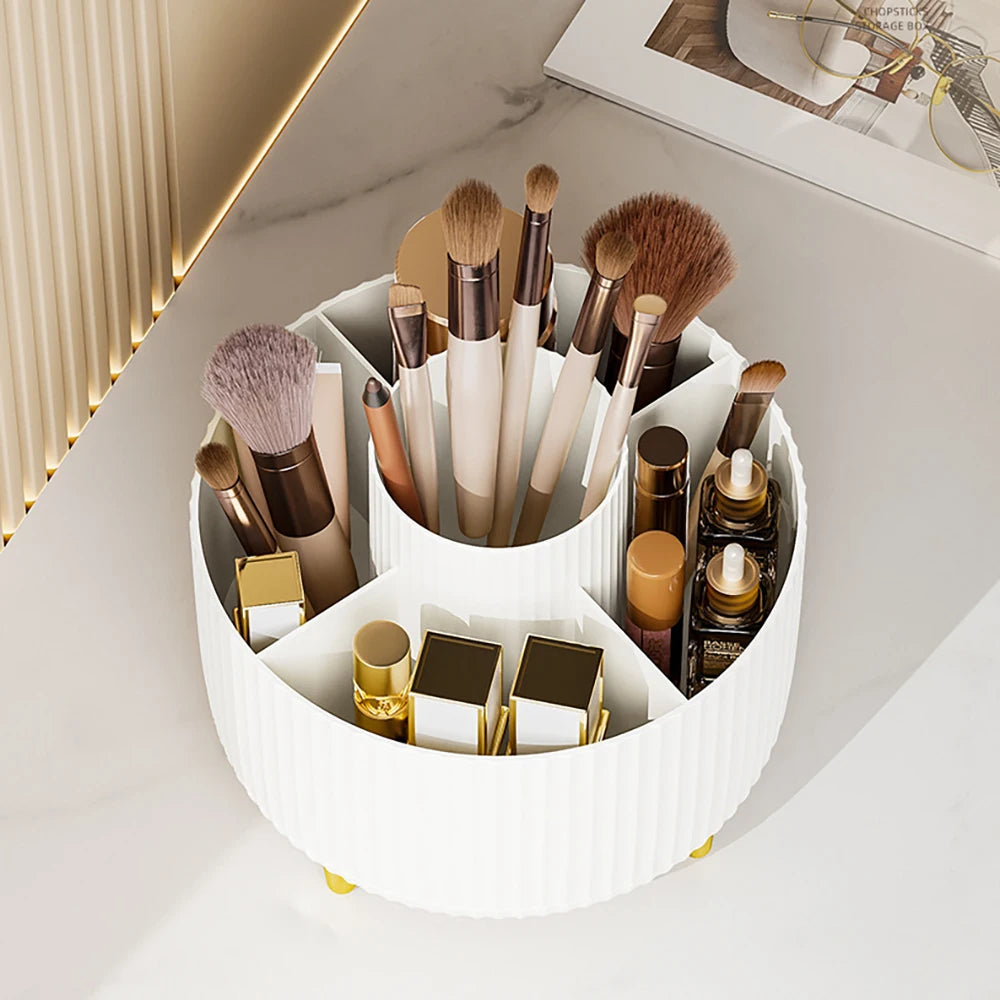 360° Rotating Organizer – Large Capacity Cosmetic Storage Box