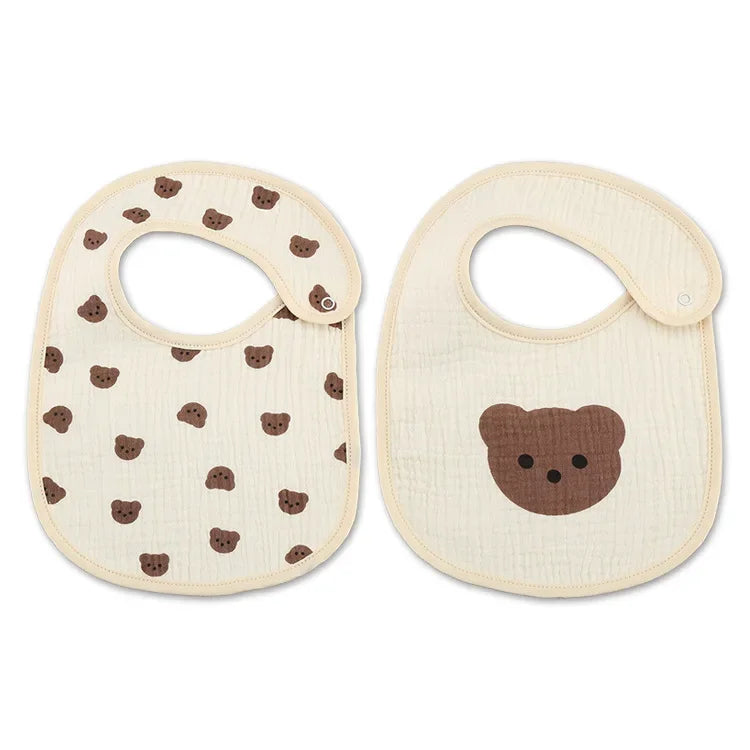 Waterproof Baby Bibs Cotton 2pcs/set