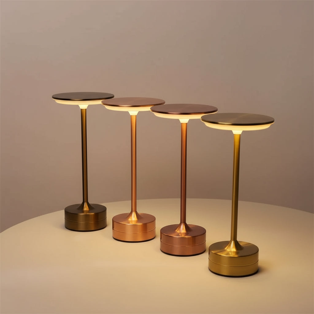 Rechargeable LED Touch Lamp with Wireless Charging – Modern I-Shaped Table Light