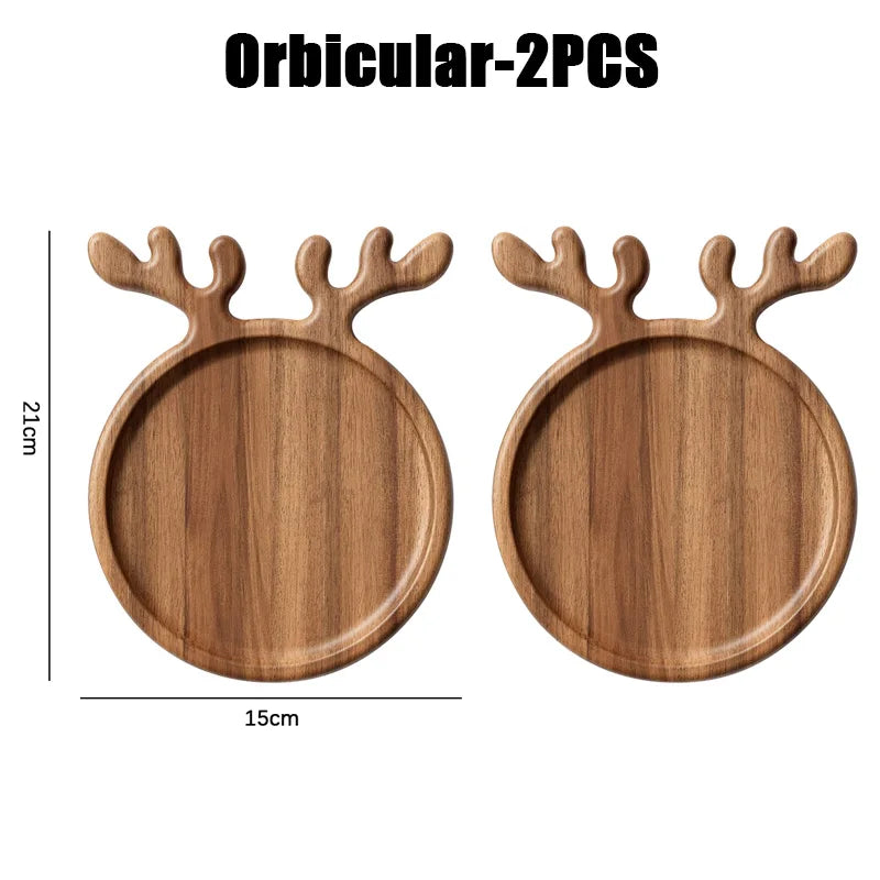 Wooden Appetizer & Dessert Platter – Decorative Charcuterie Serving Board