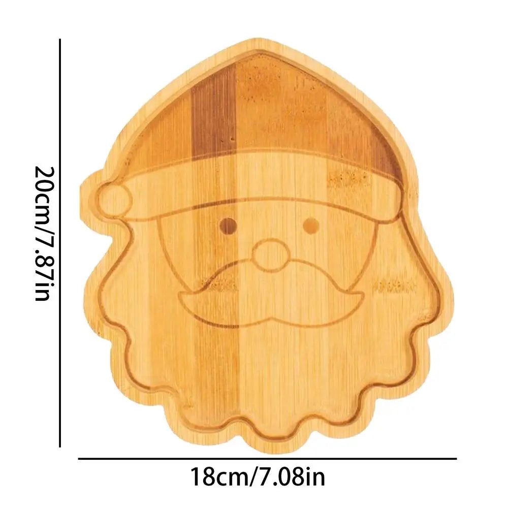 Wooden Christmas Serving Tray – Festive Snack, Fruit & Cheese Board