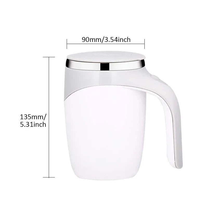 Rechargeable Automatic Stirring Mug – Stainless Steel Magnetic Coffee Cup