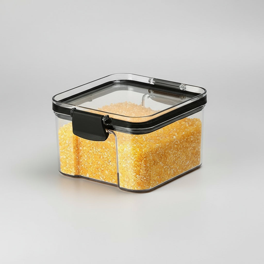 Airtight Food Storage Containers – Transparent Stackable Kitchen Jars