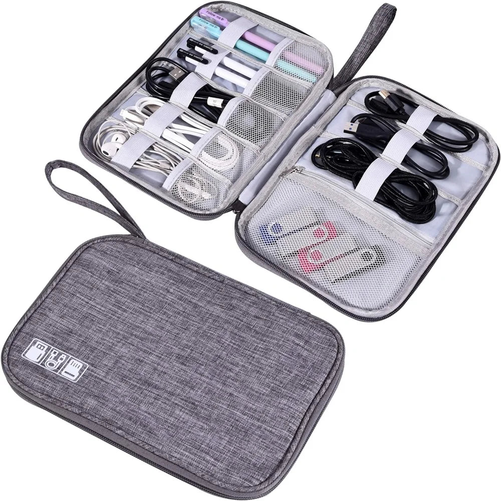 Travel Electronics Organizer Bag – Waterproof Cable & Charger Storage Case