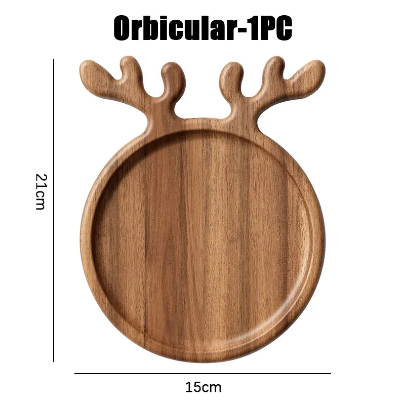 Wooden Appetizer & Dessert Platter – Decorative Charcuterie Serving Board