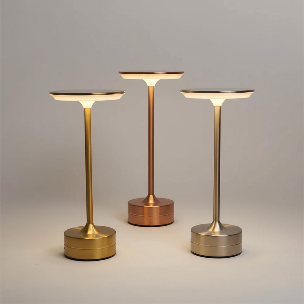 Rechargeable LED Touch Lamp with Wireless Charging – Modern I-Shaped Table Light